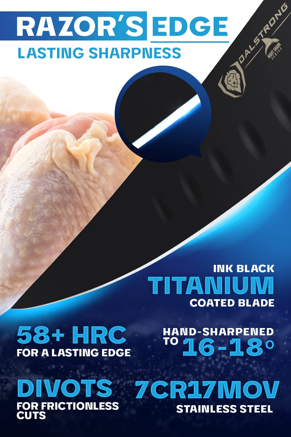 Curved Boning Knife 6" | Night Shark Series | NSF Certified | Dalstrong © 4 Curved Boning Knife 6" | Night Shark Series | NSF Certified | Dalstrong © - Image 2