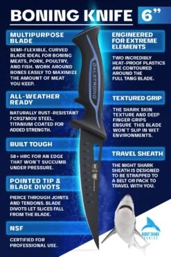 Curved Boning Knife 6" | Night Shark Series | NSF Certified | Dalstrong © 16 Curved Boning Knife 6" | Night Shark Series | NSF Certified | Dalstrong © -Dalstrong NS 6in Curved Boning Knife img06