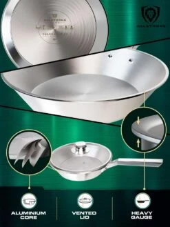 10" Frying Pan & Skillet | Silver | Oberon Series | Dalstrong © -Dalstrong OS 10in Skillet Frypan Silver MULTIANGLE1 WEB v2.01 1080x 811be29d ea9b 48b9 b892 fe695c23c7ce