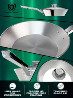 10" Frying Pan & Skillet | Silver | Oberon Series | Dalstrong © -Dalstrong OS 10in Skillet Frypan Silver MULTIANGLE2 WEB v2.01 1080x 8c6bab66 dc0e 4d05 acc7 708c6f76c9ca