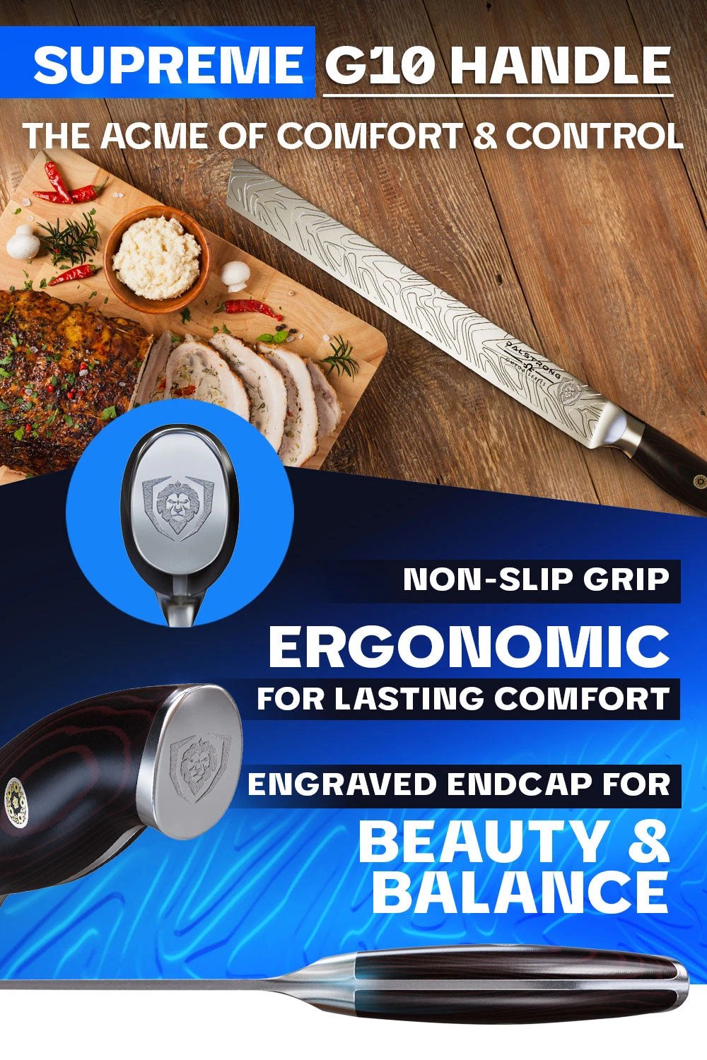 Slicing & Carving Knife 12" | Omega Series | Dalstrong © 8 Slicing & Carving Knife 12" | Omega Series | Dalstrong © - Image 6