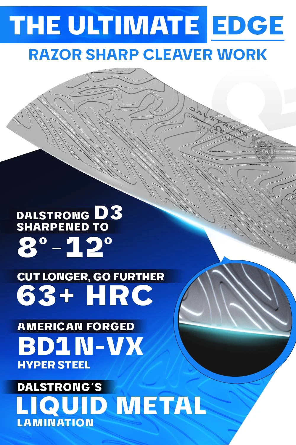 Cleaver Knife 7" | Omega Series | Dalstrong © 5 Cleaver Knife 7" | Omega Series | Dalstrong © - Image 3