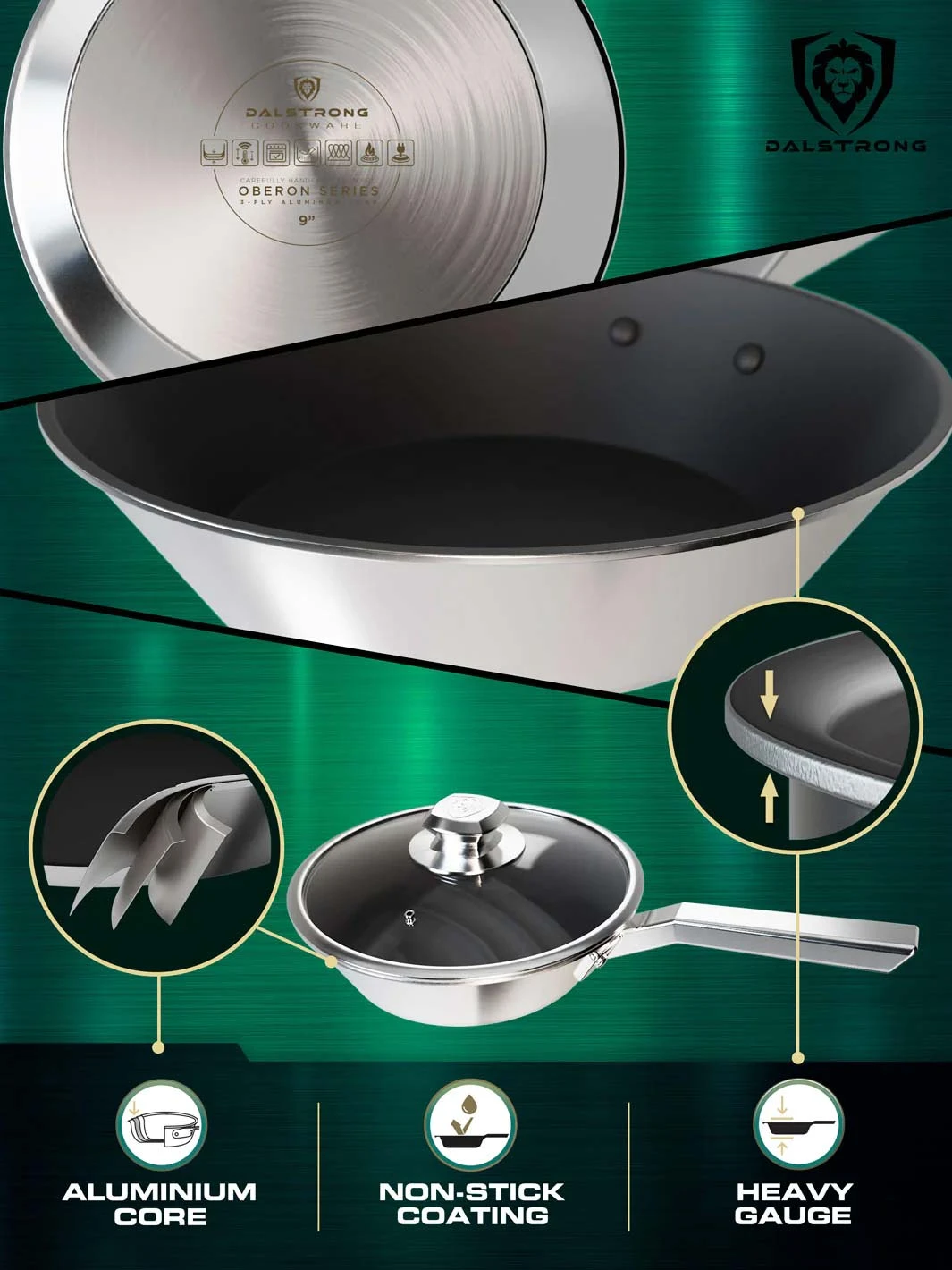 9" Frying Pan & Skillet | ETERNA Non-stick | Oberon Series | Dalstrong © 5 9" Frying Pan & Skillet | ETERNA Non-stick | Oberon Series | Dalstrong © - Image 3