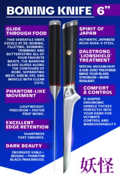 Straight-Edged Boning Knife 6" | Phantom Series | Dalstrong © 16 Straight-Edged Boning Knife 6" | Phantom Series | Dalstrong © -Dalstrong PS 6in Boning PAKKA LISTING 5