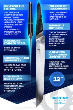 Slicing & Carving Knife 12" | Quantum 1 Series | Dalstrong © -Dalstrong Q1S 12in Slicer Knife img06 1