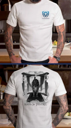 Ruler Of Them All Tee 21 Ruler Of Them All Tee -Dalstrong RulerOfThemAll MAN TATTOO WHITE T Shirt Front