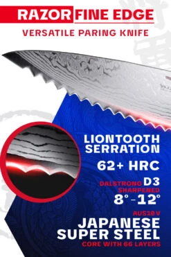 Serrated Paring Knife 3.5" | Shogun Series ELITE | Dalstrong © 14 Serrated Paring Knife 3.5" | Shogun Series ELITE | Dalstrong © -Dalstrong SS 3 5inch Serrated Paring Knife LISTING 2