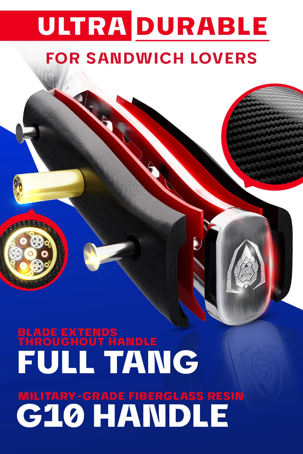 Ultimate Utility & Sandwich Knife 6" | Shogun Series X | Dalstrong © 6 Ultimate Utility & Sandwich Knife 6" | Shogun Series X | Dalstrong © - Image 4