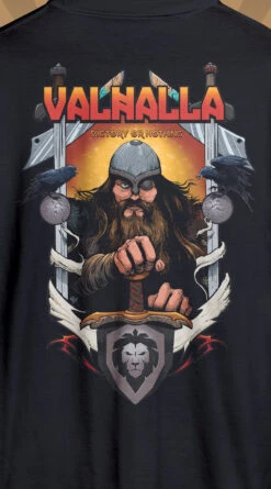Valhalla Series Tee X Arik Roper Collab -Dalstrong Valhala BLACK T Shirt Detail BACK