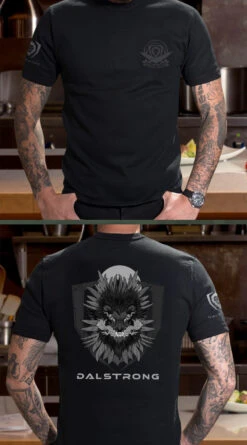Armed To The Teeth Tee -Dalstrong black t shirt tattoo design 3 1193268b 10fd 41b1 8fb3 ecaa94fda260