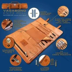 California Brown | Full Grain Leather | Vagabond Knife Roll | Dalstrong © 15 California Brown | Full Grain Leather | Vagabond Knife Roll | Dalstrong © -Dalstrong c2